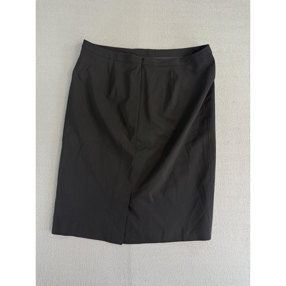 Brooks Brothers 346 Skirt Womens 14 Black Wool Pencil Tollengo 1900 Italy - Picture 2 of 8